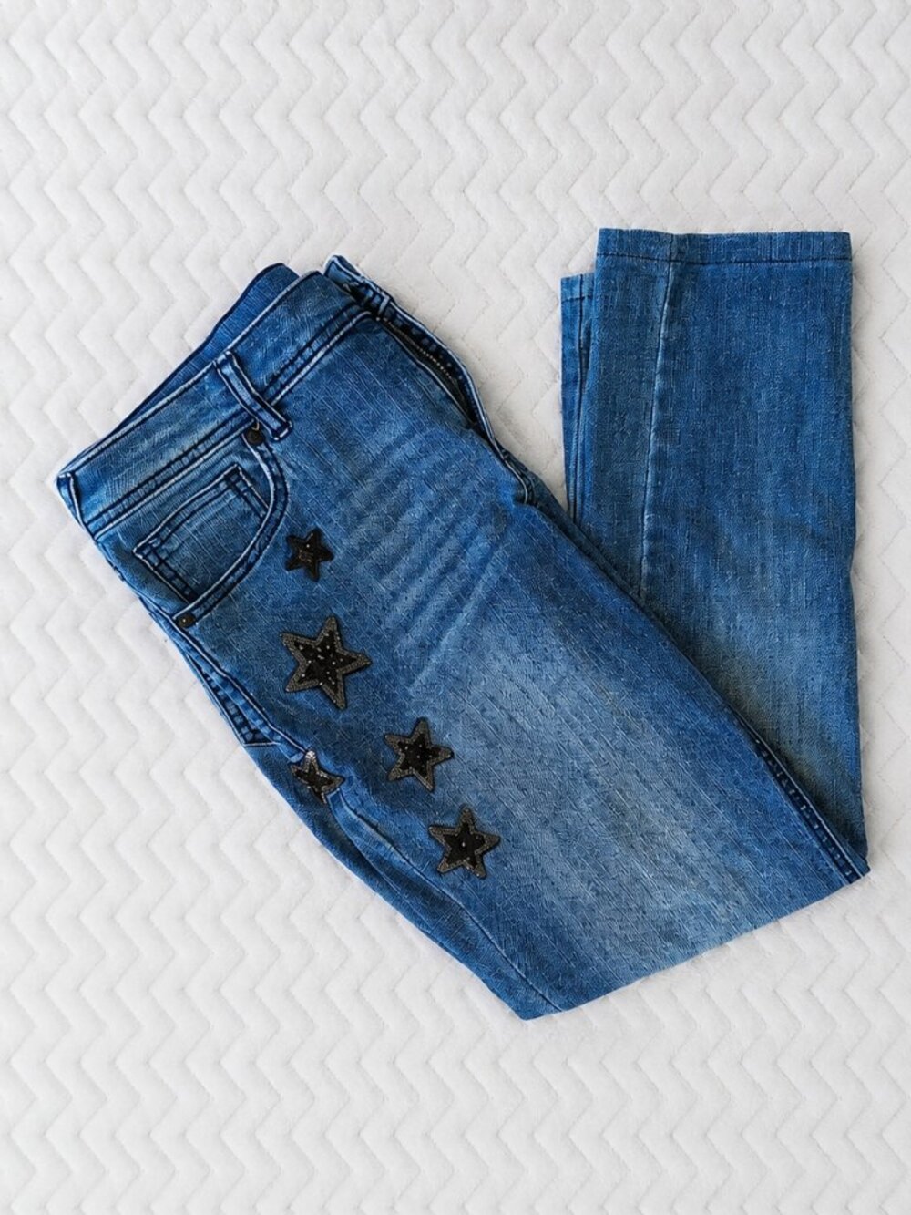 Cat & Jack Girls Size 16 Super Skinny Star Embellished Jeans - Picture 2 of 11